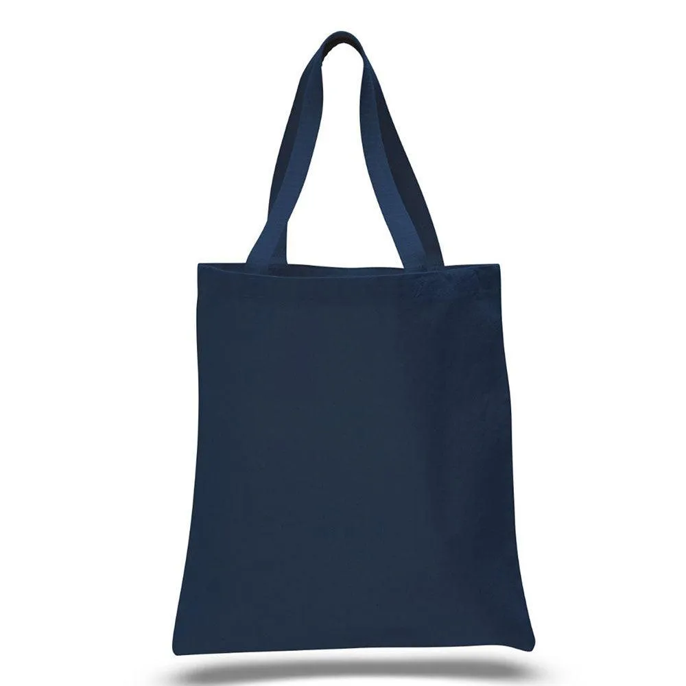 12 Oz. Colored Canvas Simple Tote Bag Printed with a Customizable TEXT COLLECTION Design