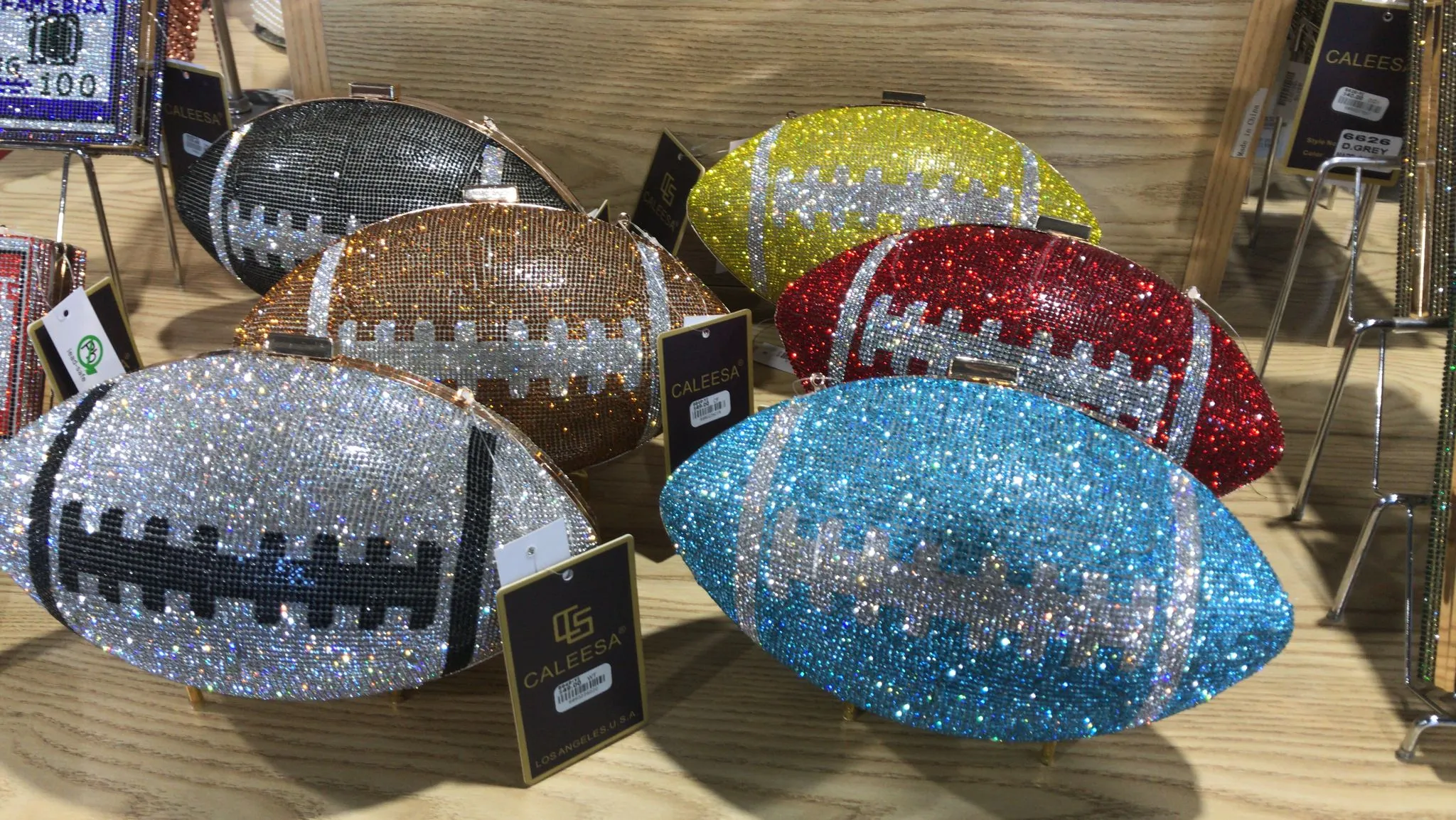 2088 - FOOTBALL RHINESTONE PURSE