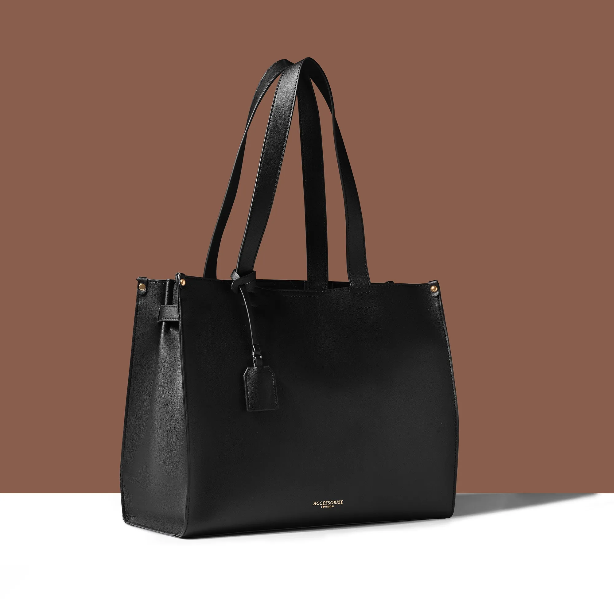 Accessorize London Women's Black Book Tote Work Wear Bag