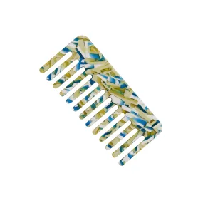 Accessorize London Women's Green Marble Resin Comb