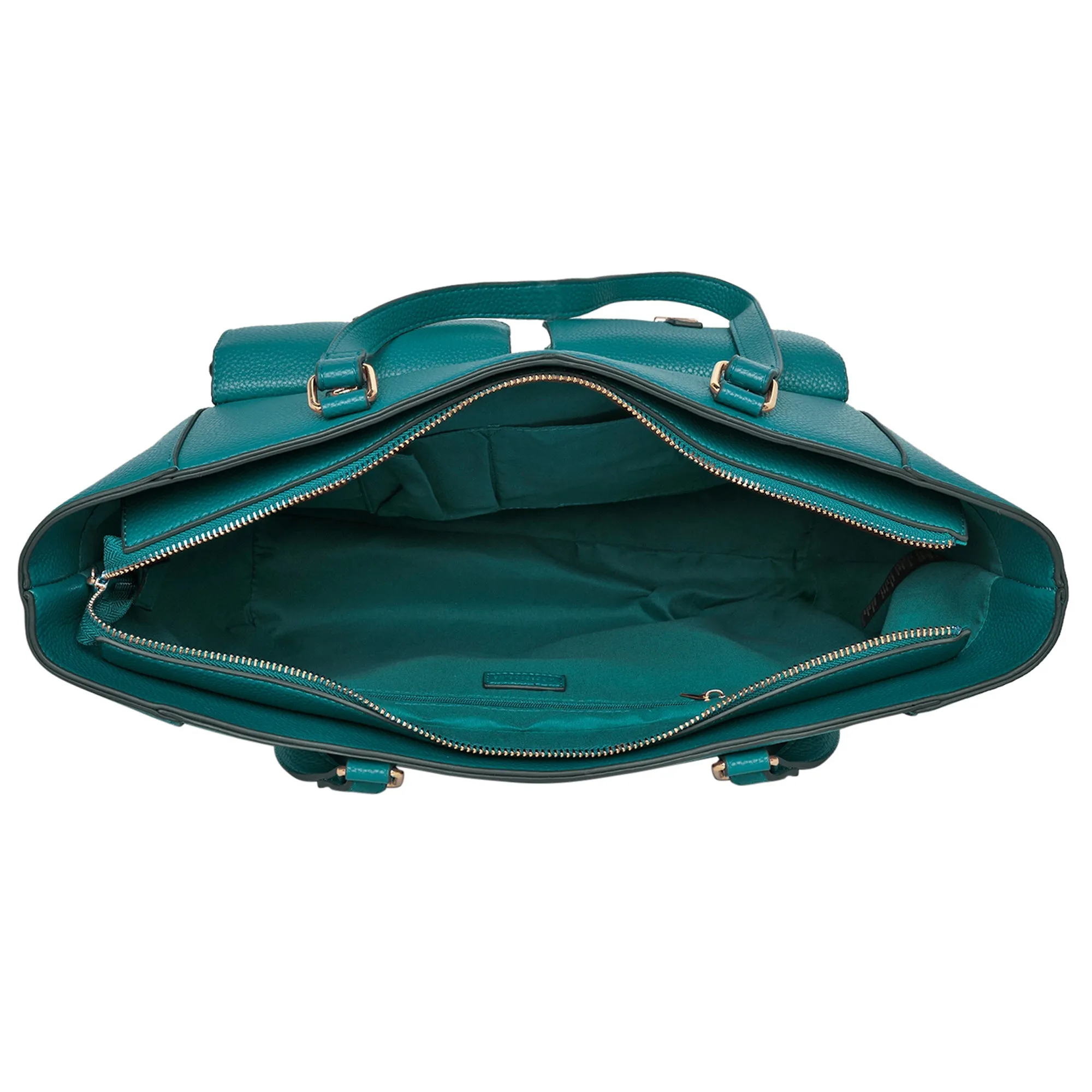 Accessorize London Women's Teal Dana Tote Bag