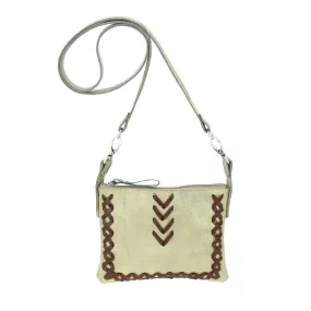 American West Wood River Sand Leather Hip Crossbody Bag