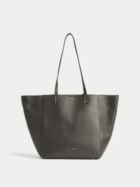 Archer Large Leather Soft Tote | Dark Fawn