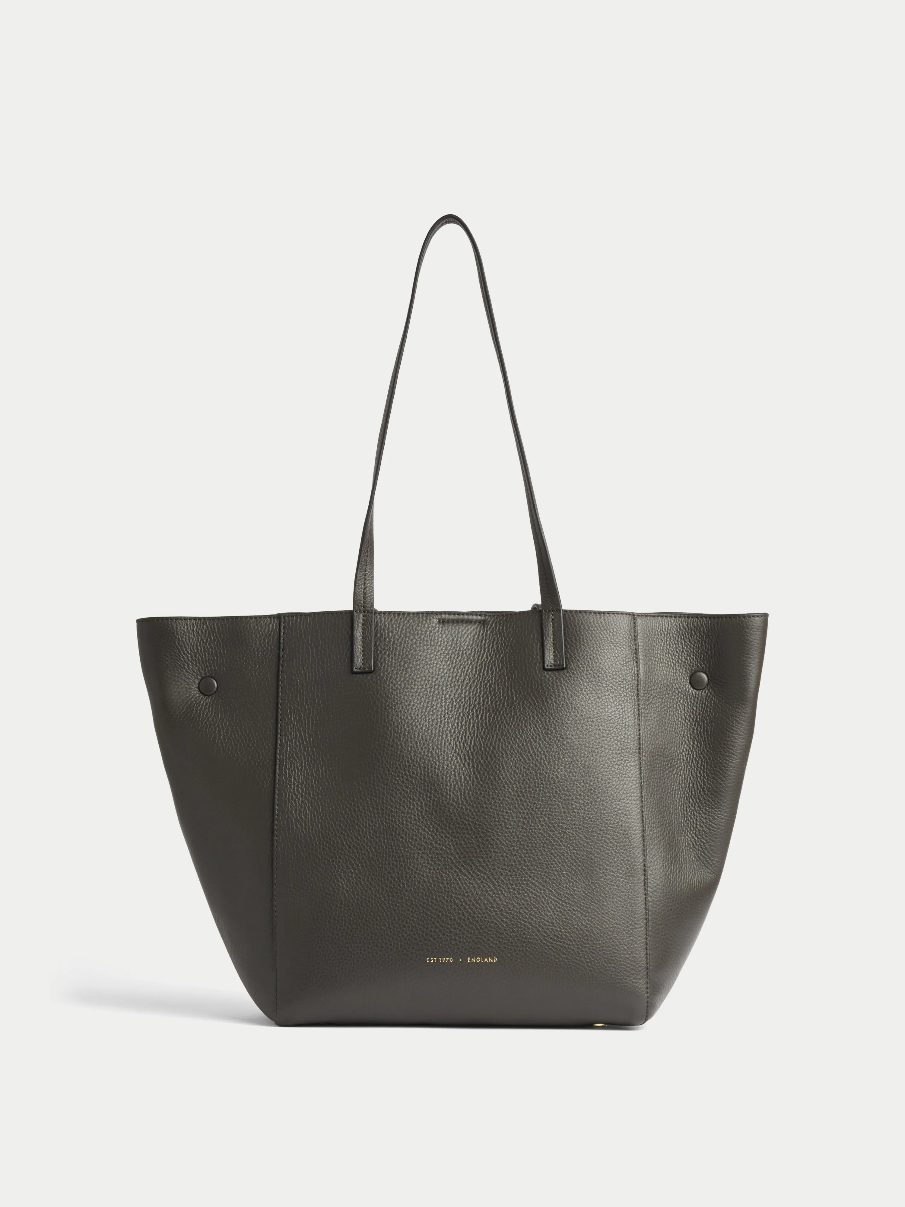 Archer Large Leather Soft Tote | Dark Fawn