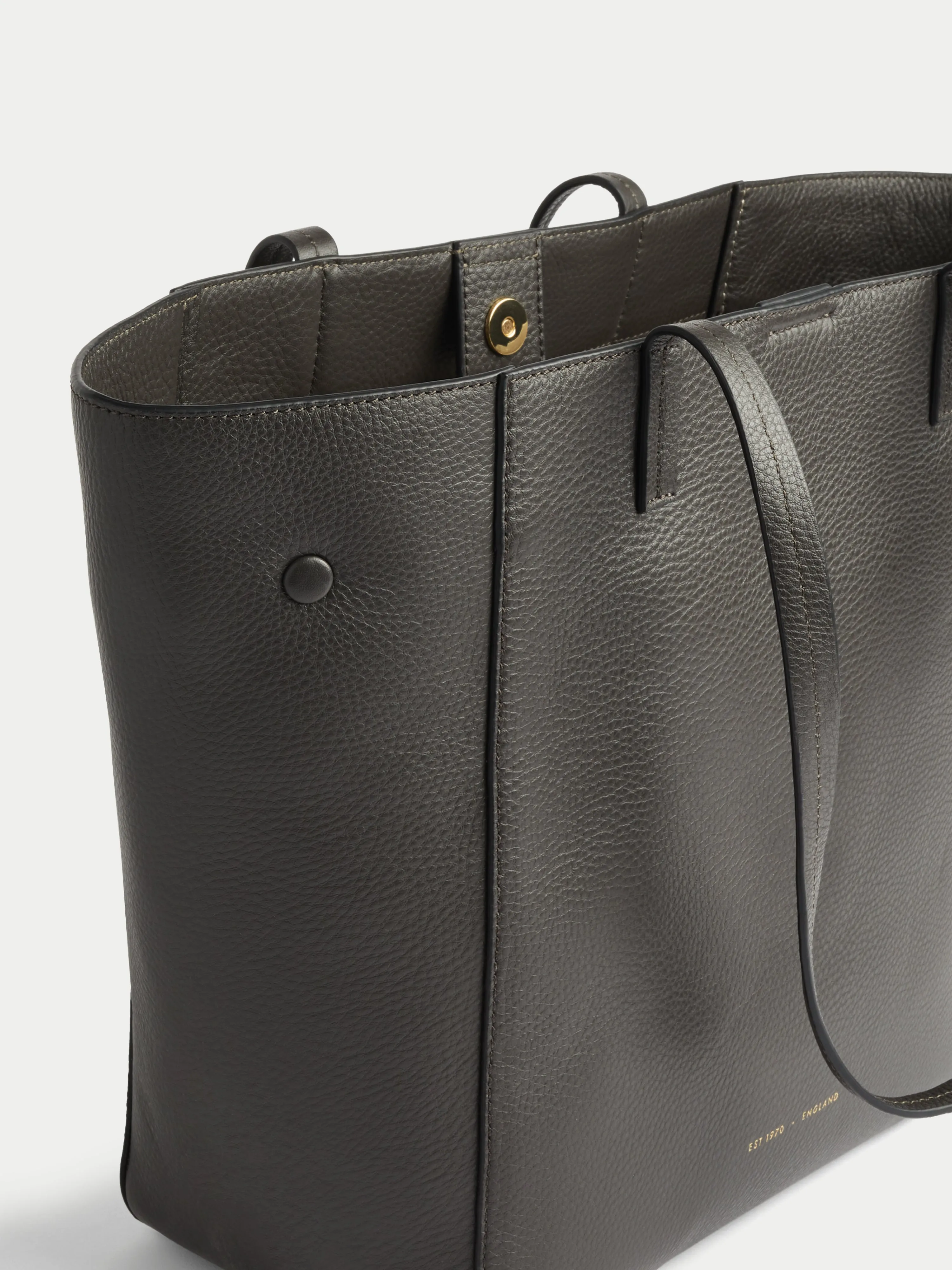 Archer Large Leather Soft Tote | Dark Fawn