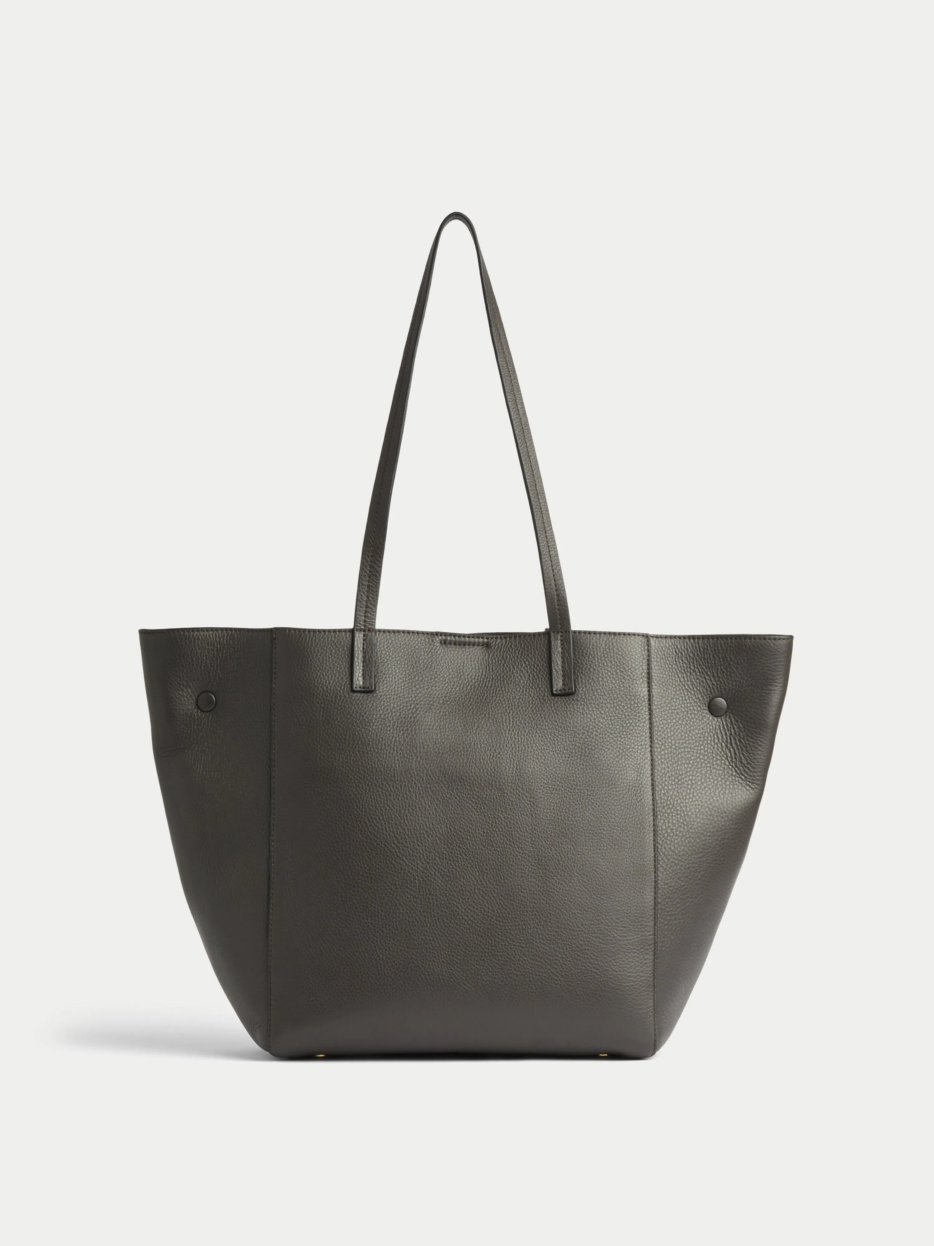 Archer Large Leather Soft Tote | Dark Fawn