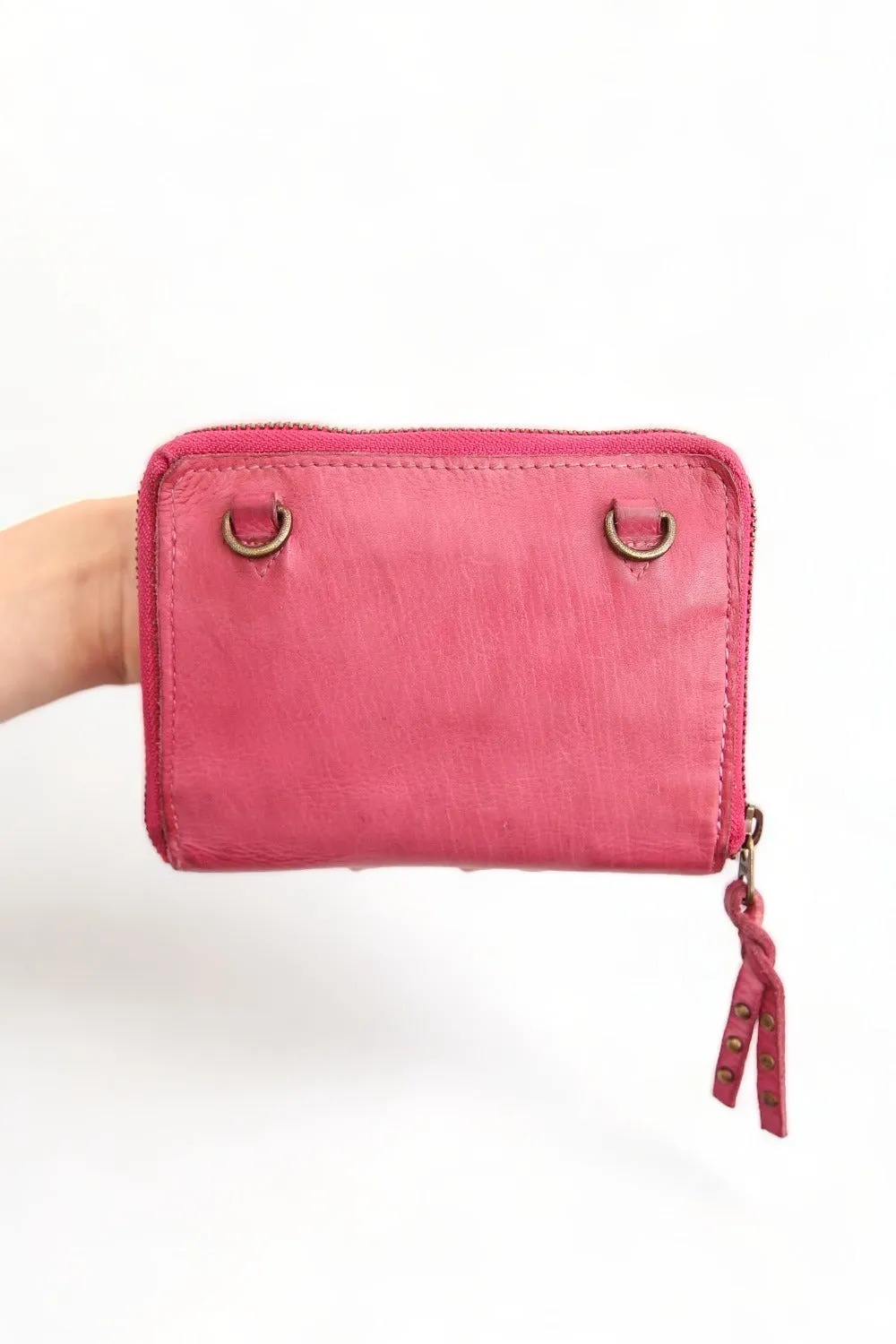 ART N' VINTAGE ELODIE CROSSBODY WALLET RASPBERRY