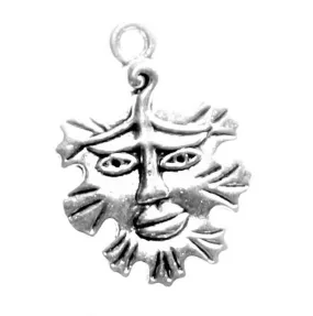 AVBeads Celtic Charms Greenman Charms Silver 21mm x 15mm Metal Charms 10pcs