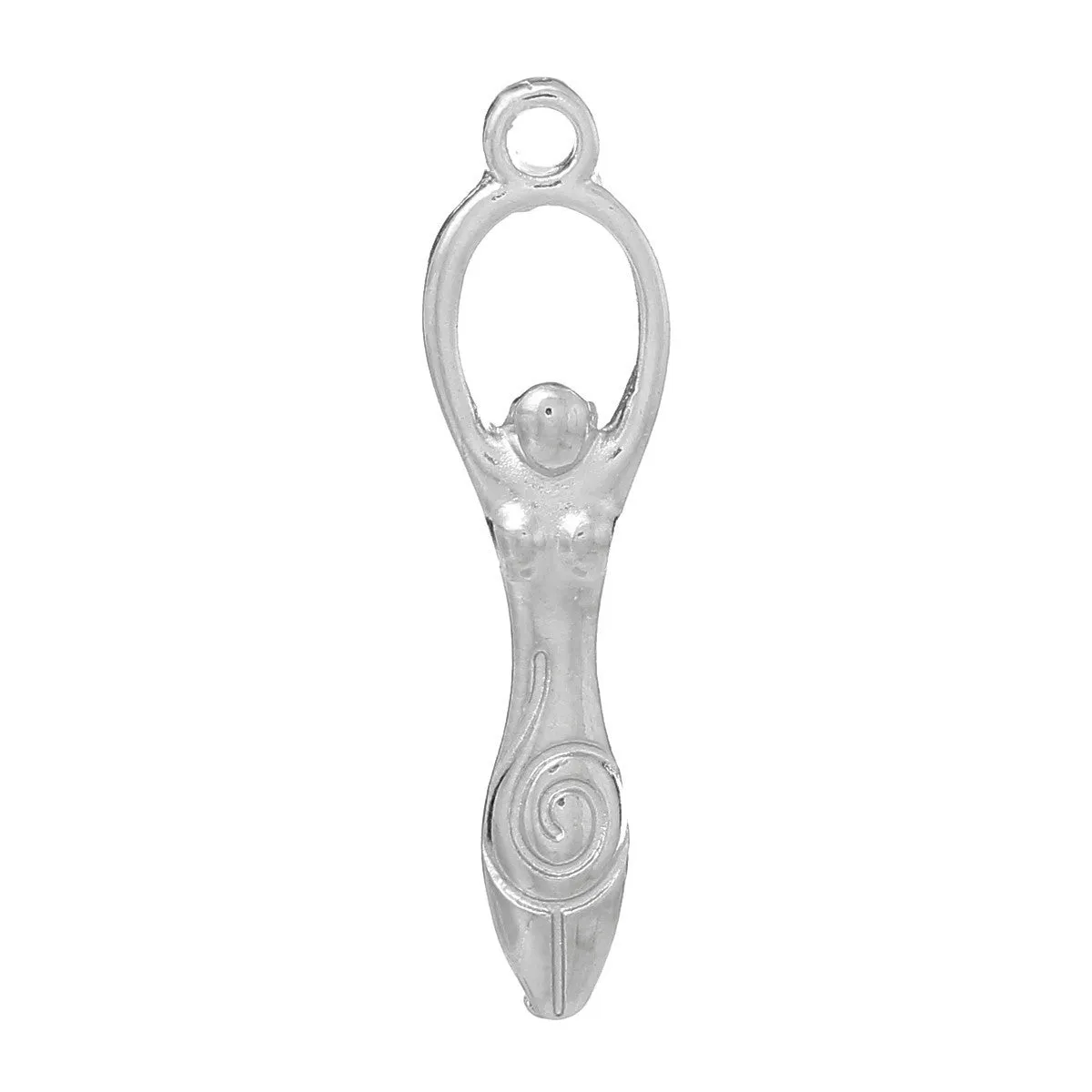 AVBeads Pagan Goddess Charms Silver 33mm x 9mm Metal Charms 10pcs