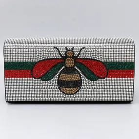 Bee Rhinestone Clutch Bag