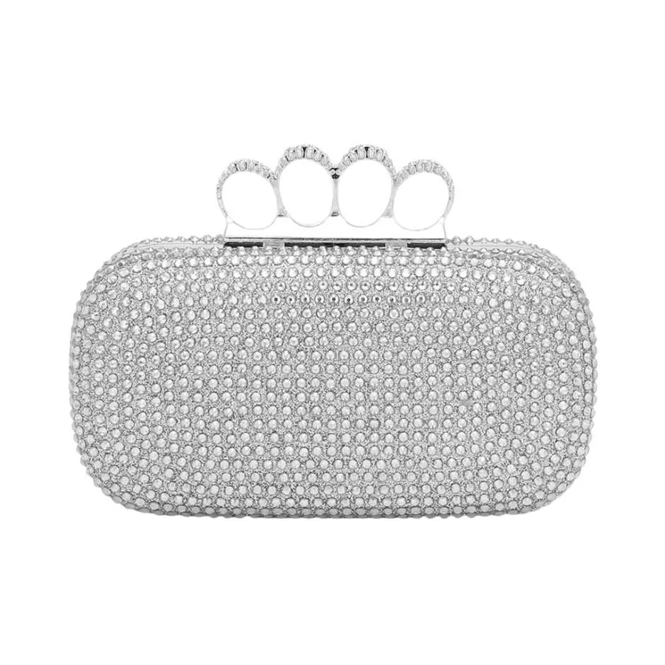 Bling Rectangle Evening Clutch Crossbody Bag