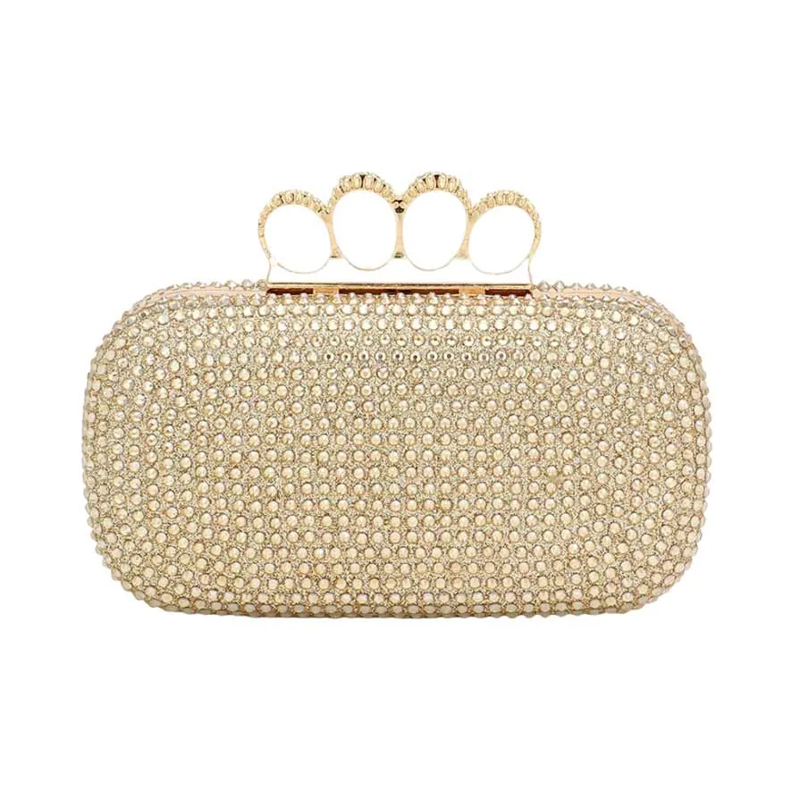 Bling Rectangle Evening Clutch Crossbody Bag