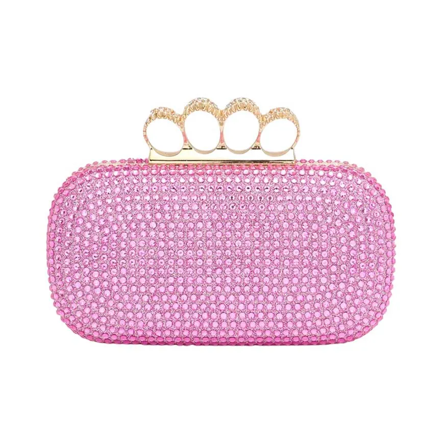 Bling Rectangle Evening Clutch Crossbody Bag