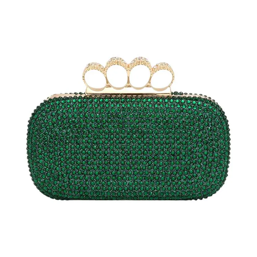 Bling Rectangle Evening Clutch Crossbody Bag