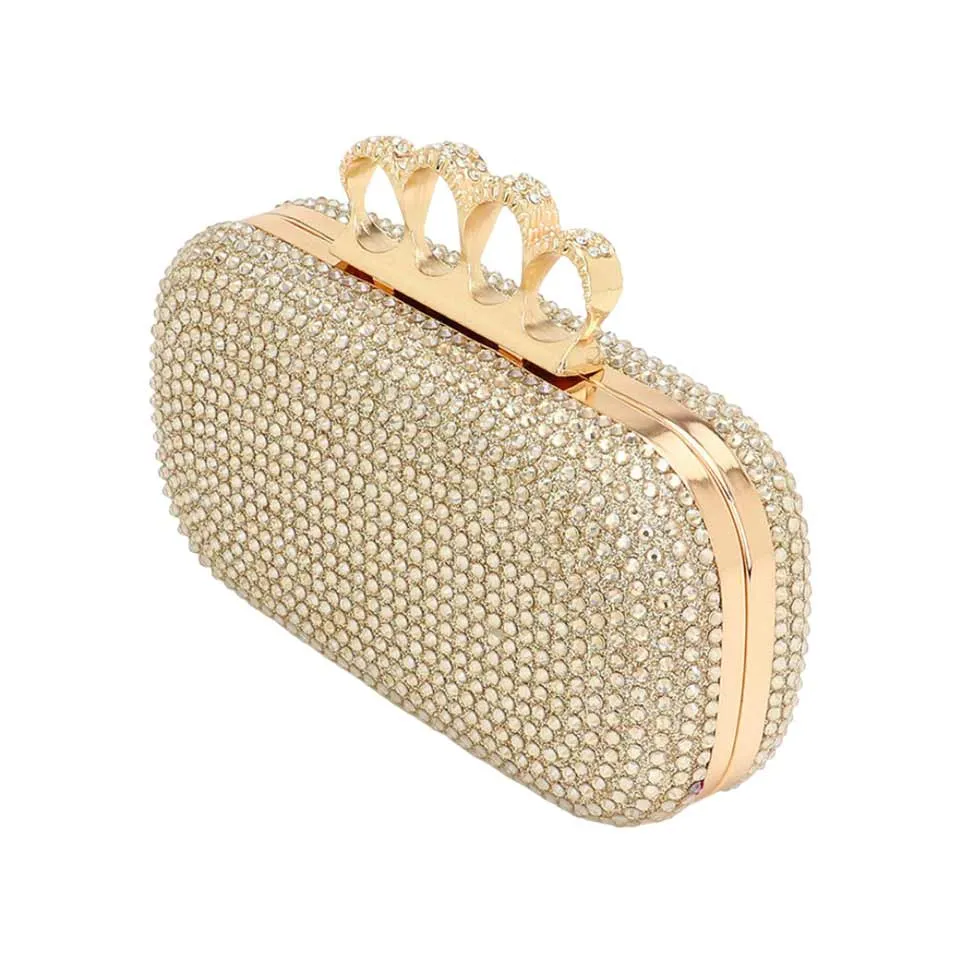 Bling Rectangle Evening Clutch Crossbody Bag