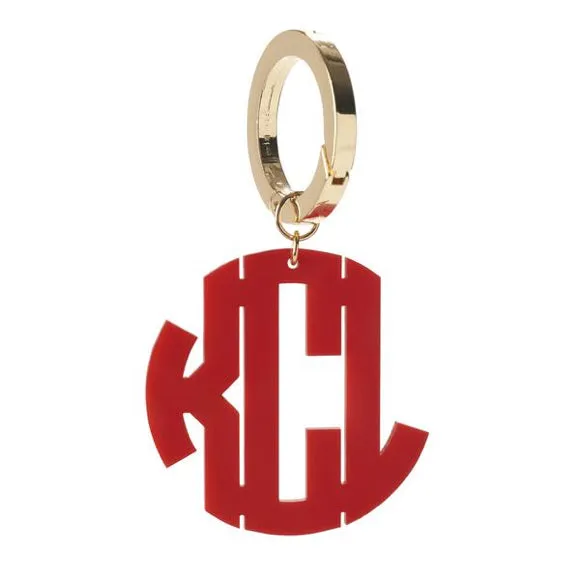 Block Monogram Purse Clip (WS)