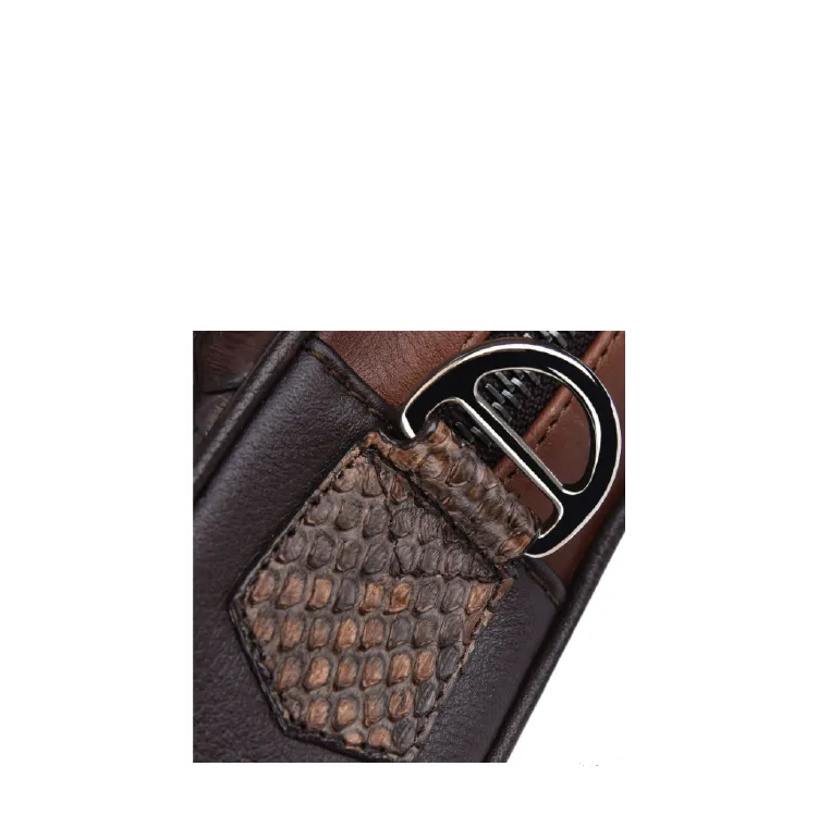 BO321PH - Cuadra chocolate fashion python wristlet clutch bag for men