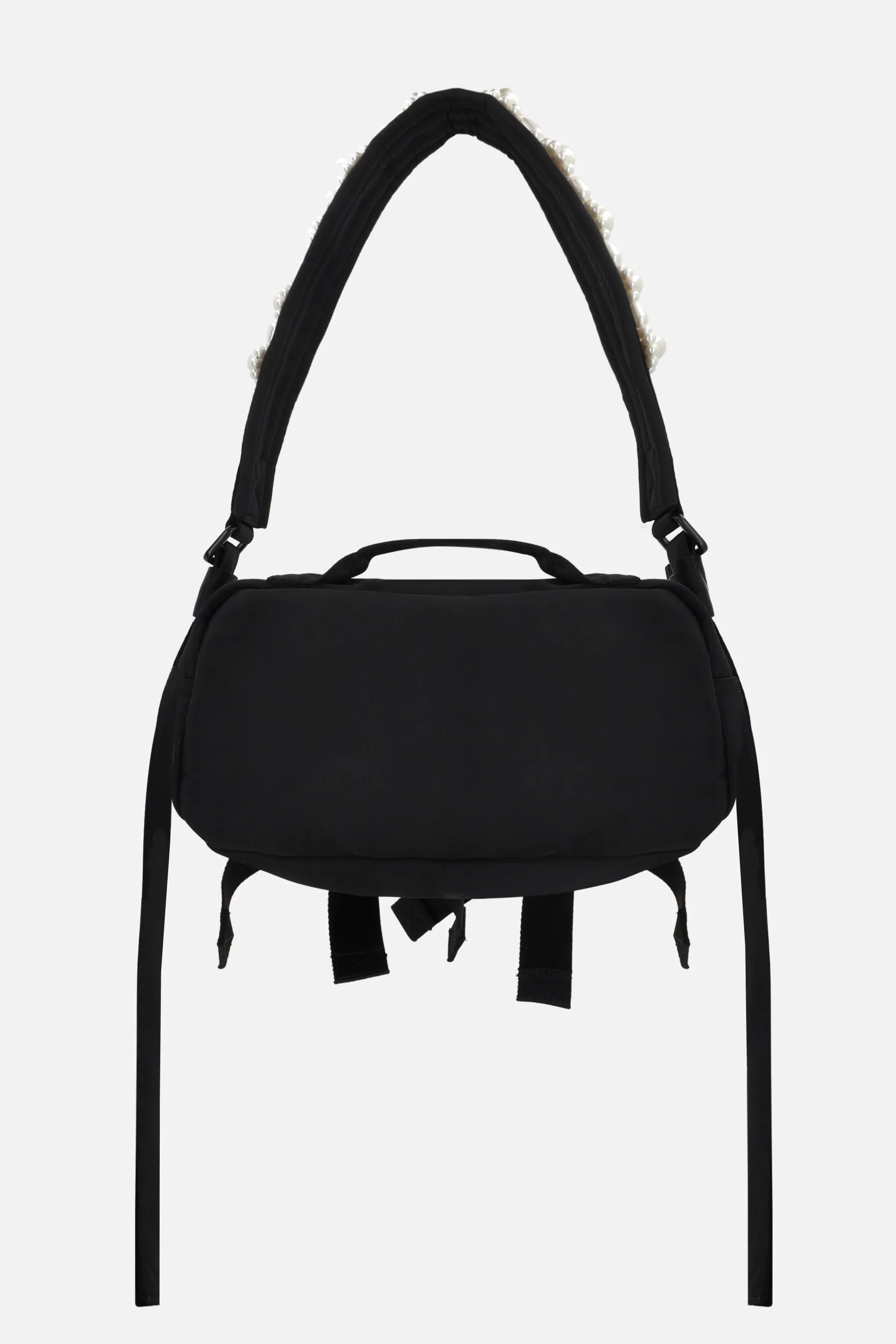 bow-detailed nylon shoulder bag