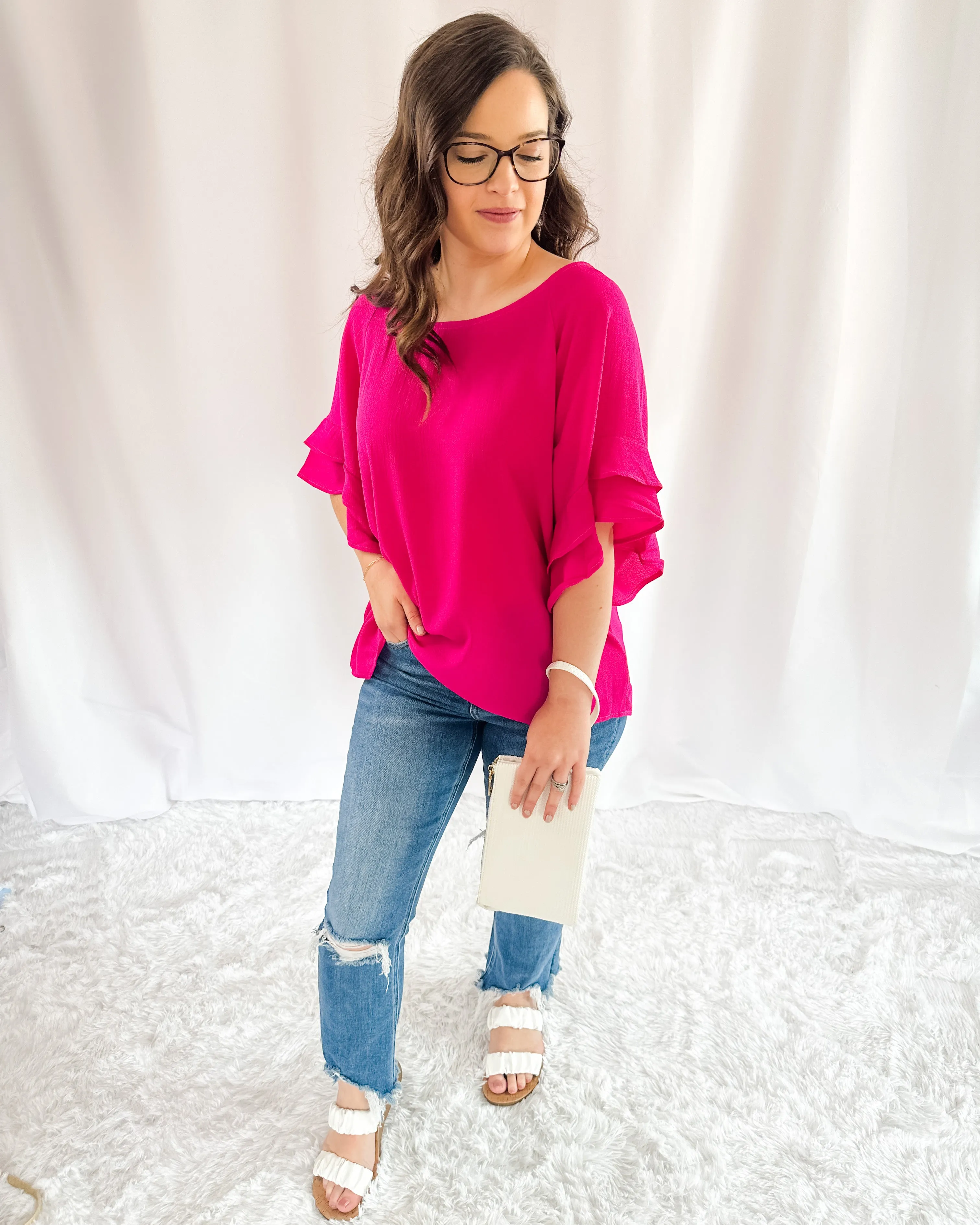 Change Is Good Ruffle Sleeve Top