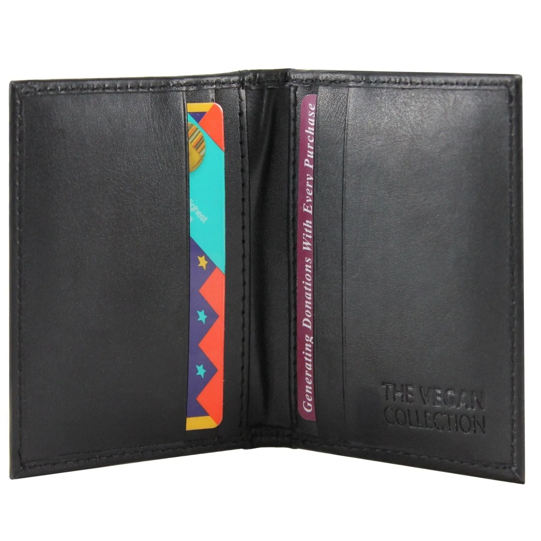 'Charlie' - Vegan Bi-Fold Wallet by The Vegan Collection - Black