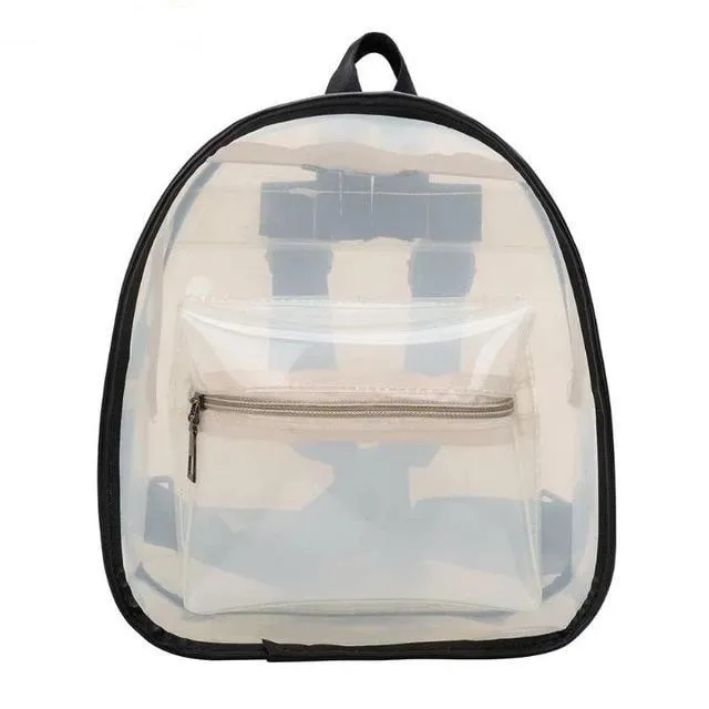 Clear Transparent School Mini Backpack For Teenage Girls