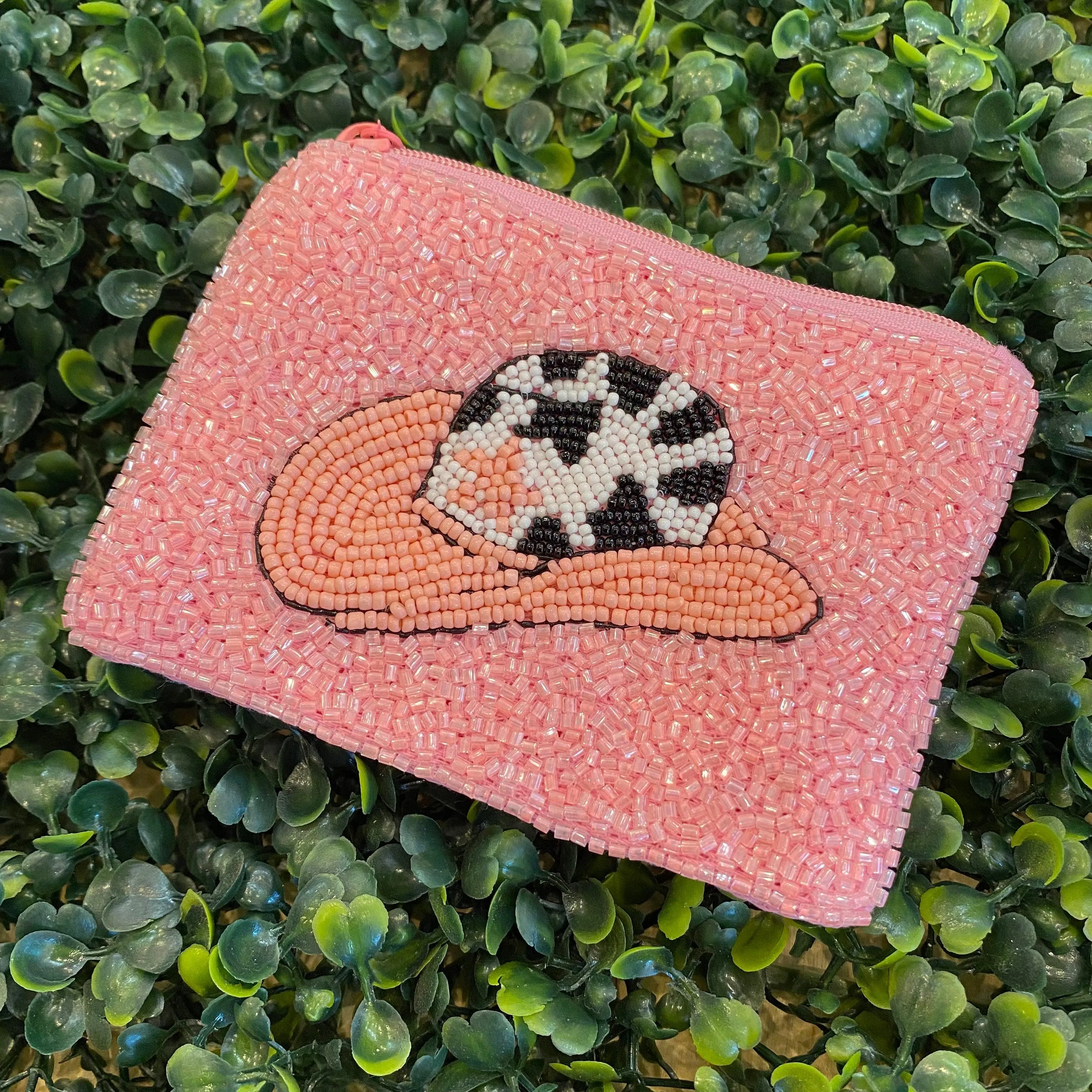 Cowboy Hat Beaded Zip Pouch