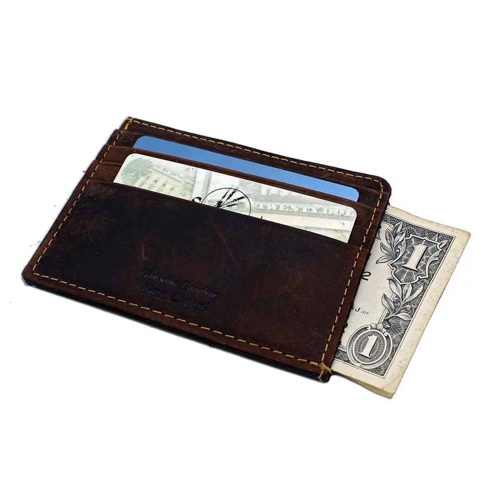 Credit Card Case Magnet Brown