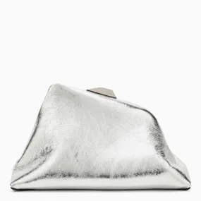 Day Off silver leather clutch bag