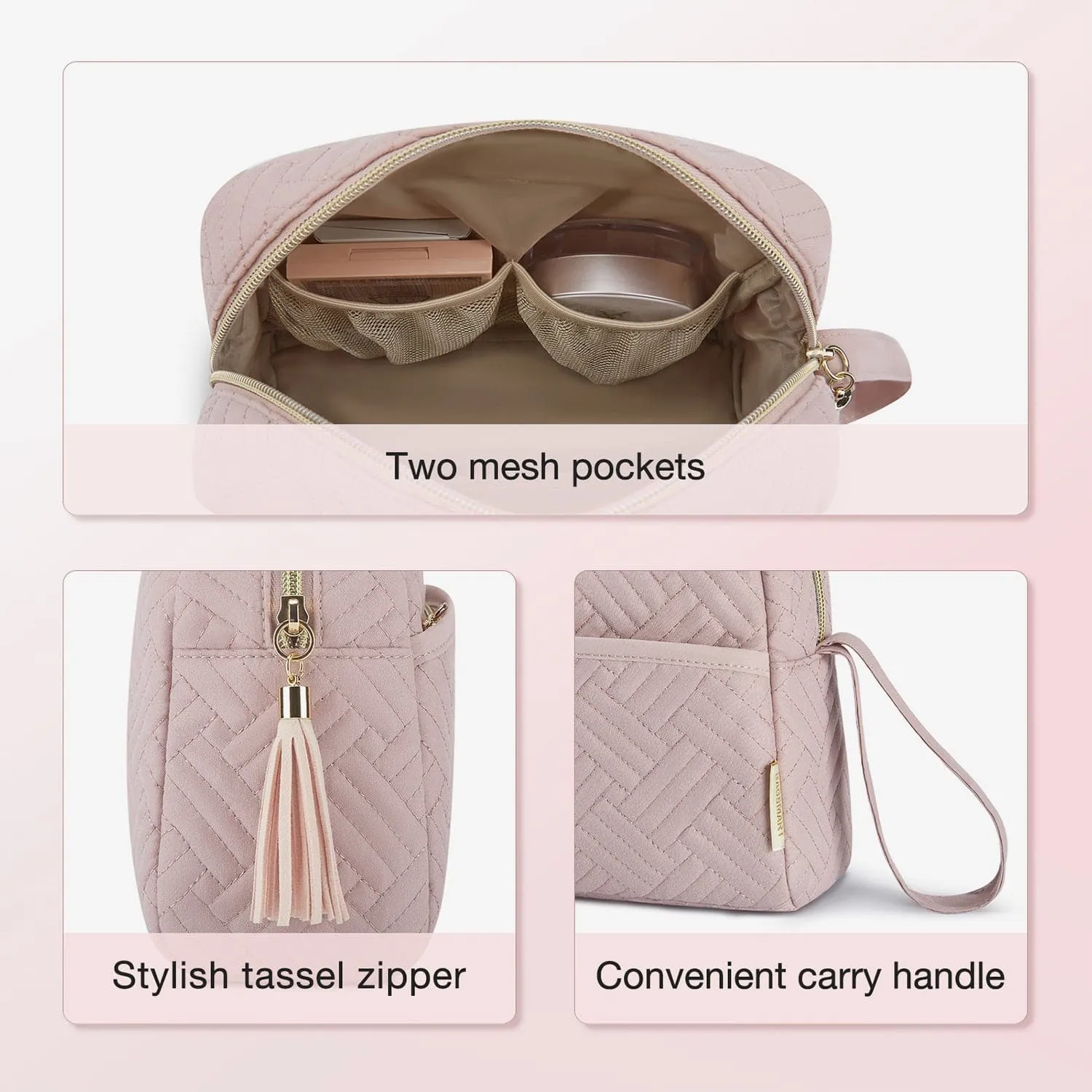 Elegant Roomy Makeup Bag