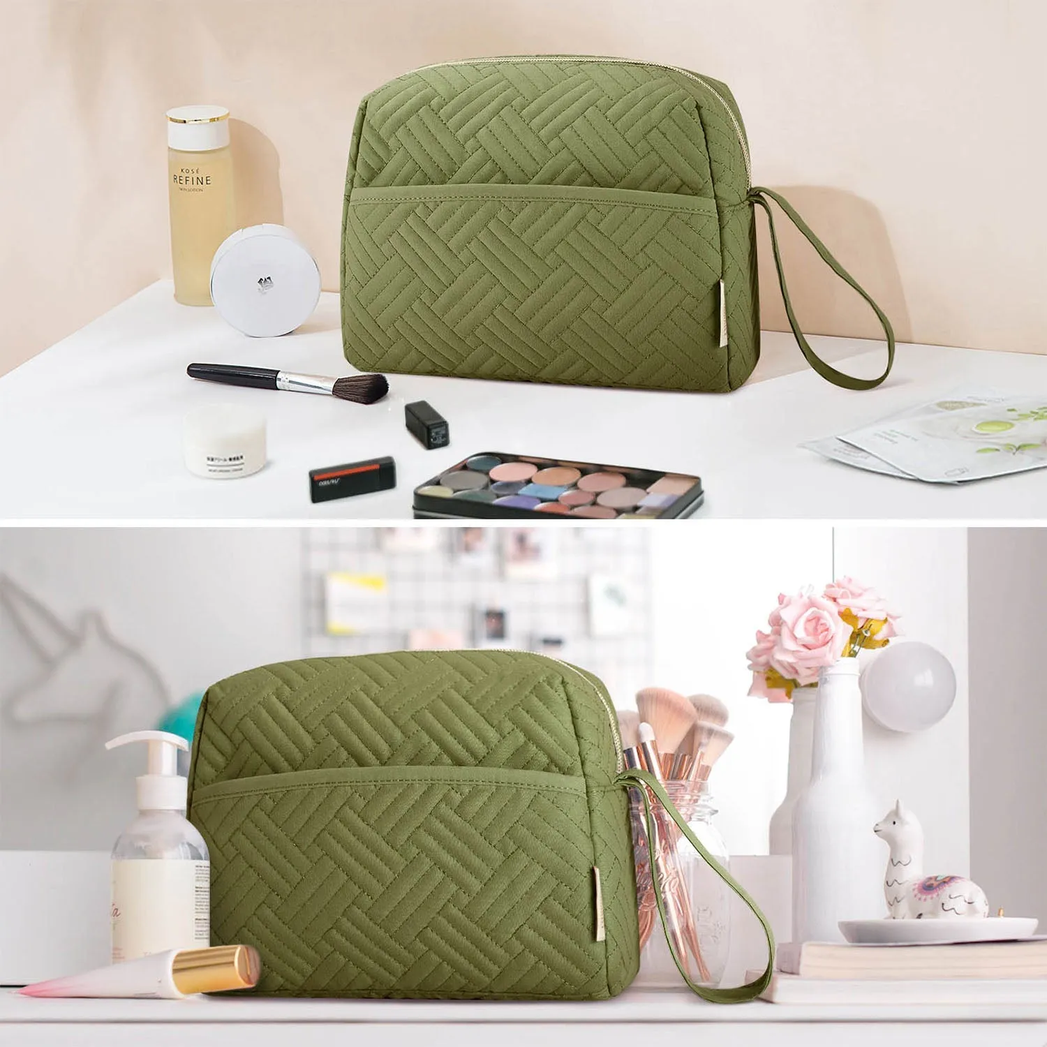 Elegant Roomy Makeup Bag