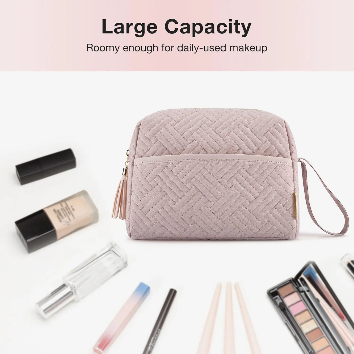 Elegant Roomy Makeup Bag