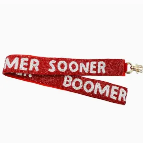 Game Time Boomer Sooner Red Beaded Bag Strap