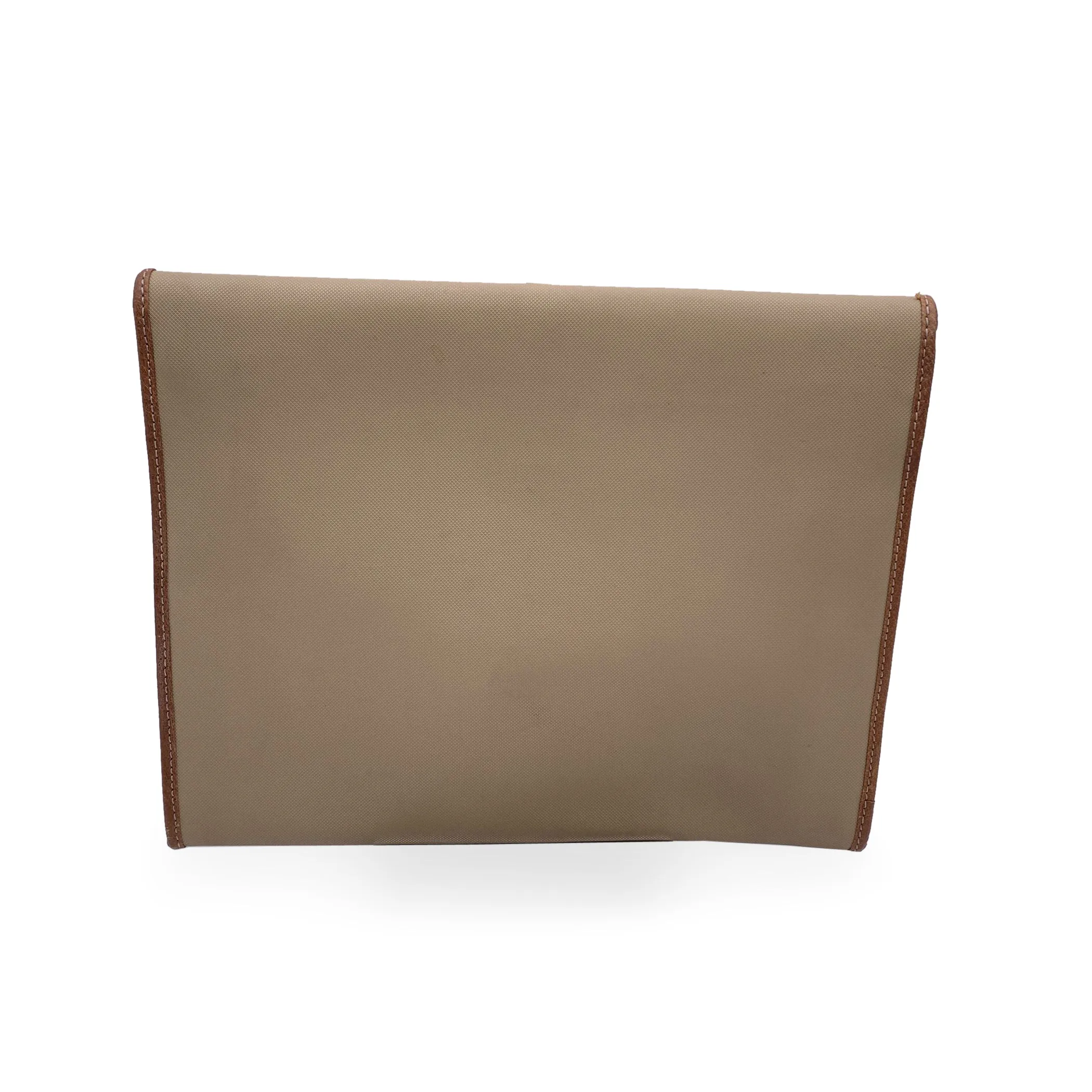 Gianfranco Ferre Vintage Beige Canvas Envelope Clutch Bag