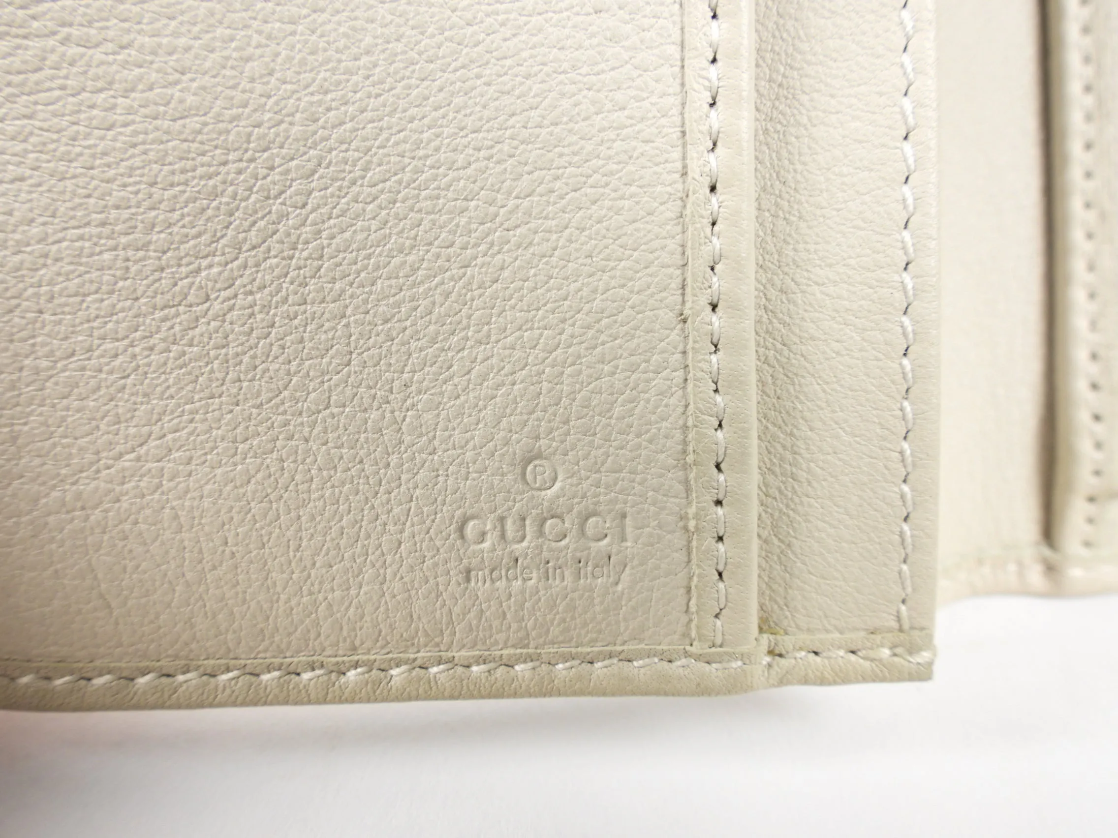 Gucci Ivory Supreme Leather Long Wallet