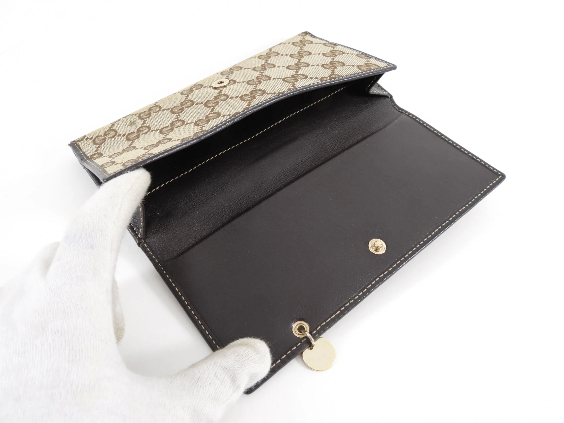 Gucci Monogram Canvas Novelty Dog Long Continental Wallet