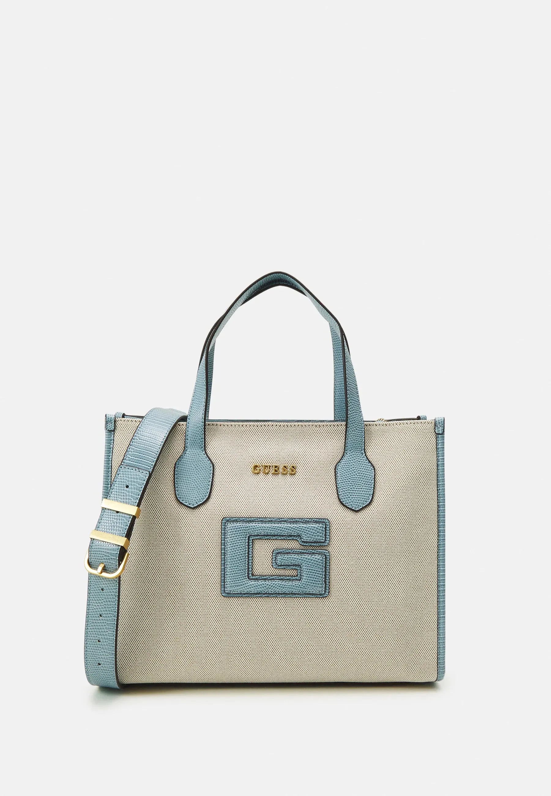 GUESS G Status Tote Bag Beige/Denim