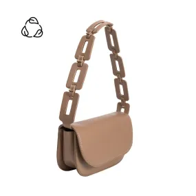 Inez Taupe Recycled Vegan Shoulder Bag