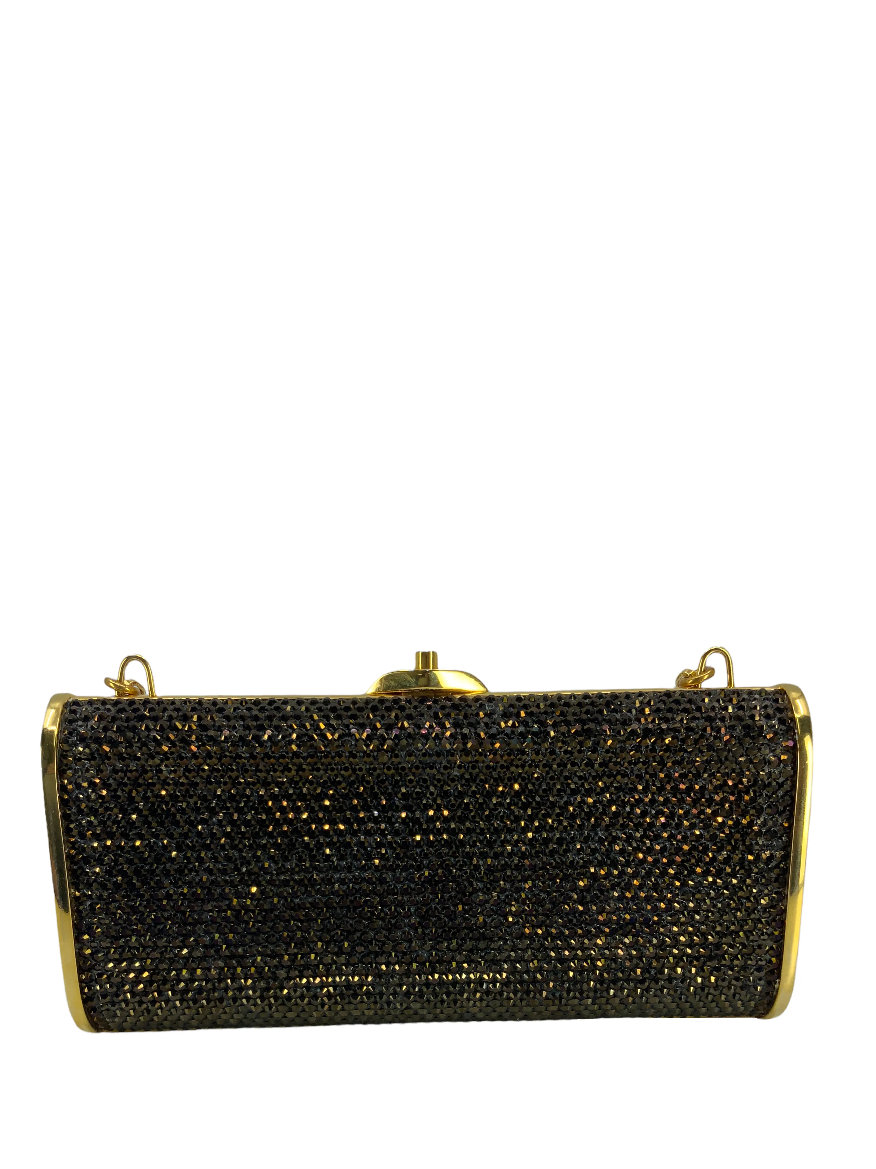 Judith Leiber Swarovski Crystal Minaudiere Evening Bag