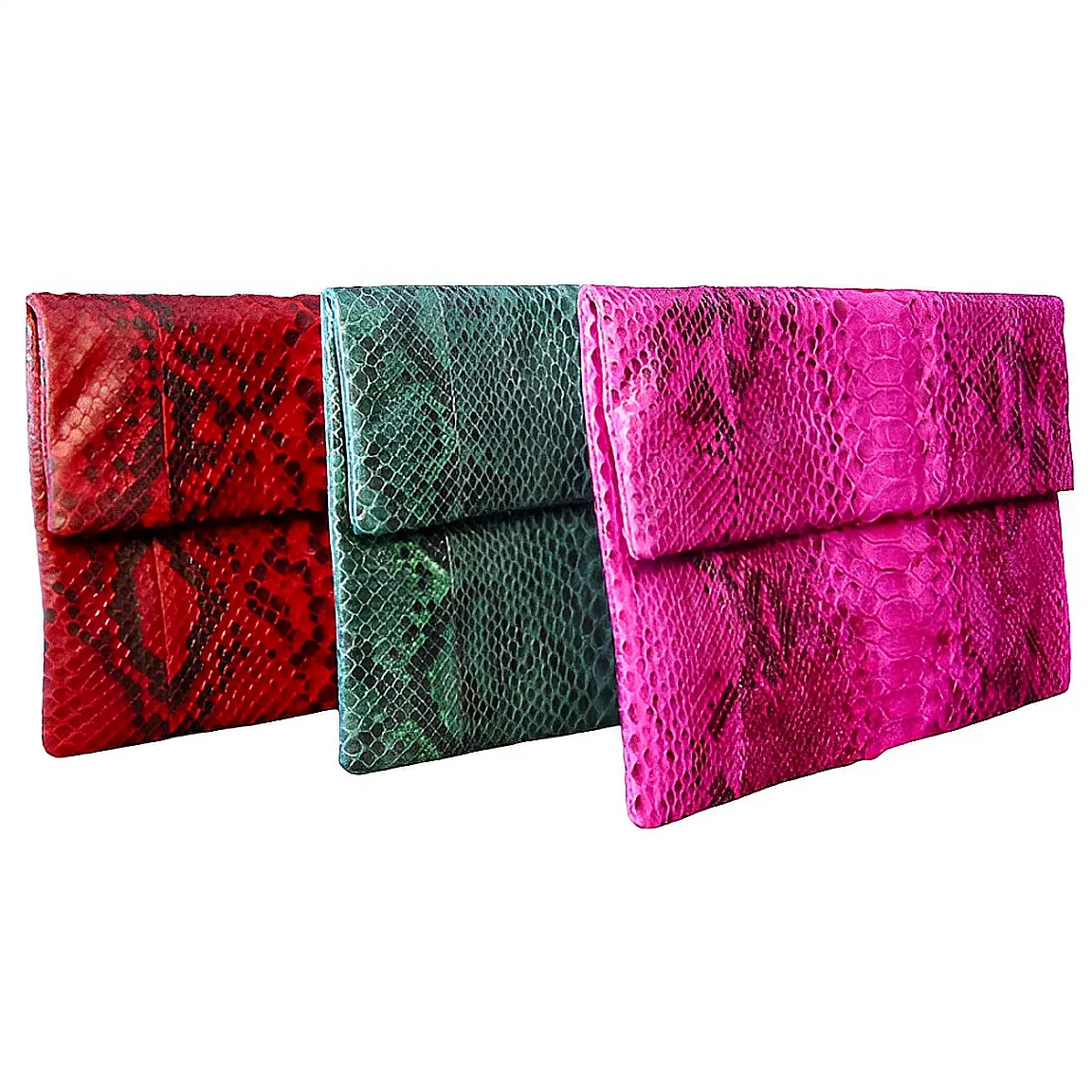 Lacquered Pink Clutch Bag