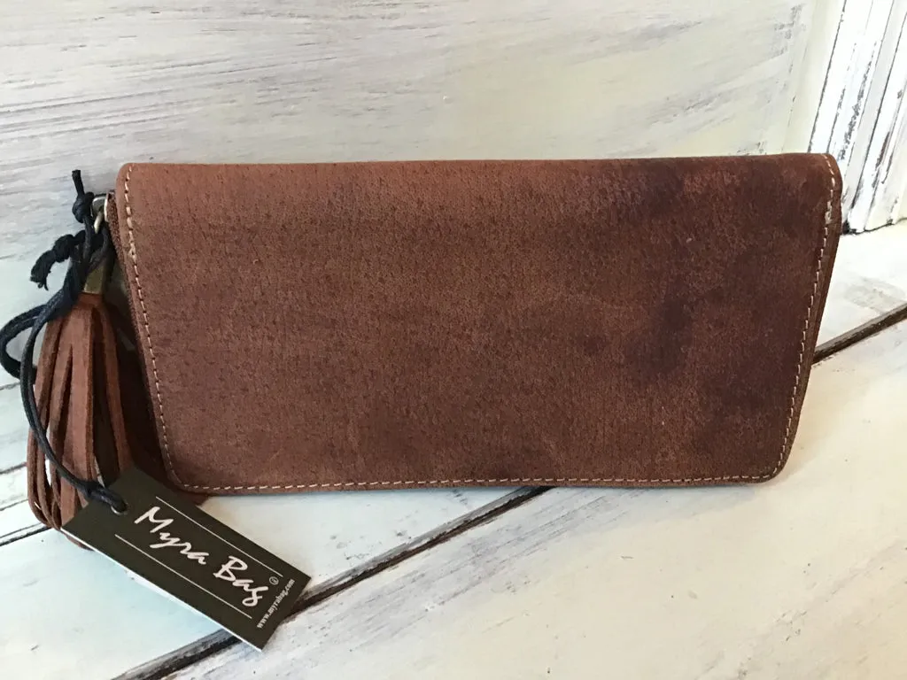 Leather Zip Around Wallet