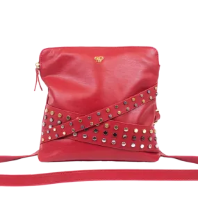 Litt Crossbody Bag - Studded Red