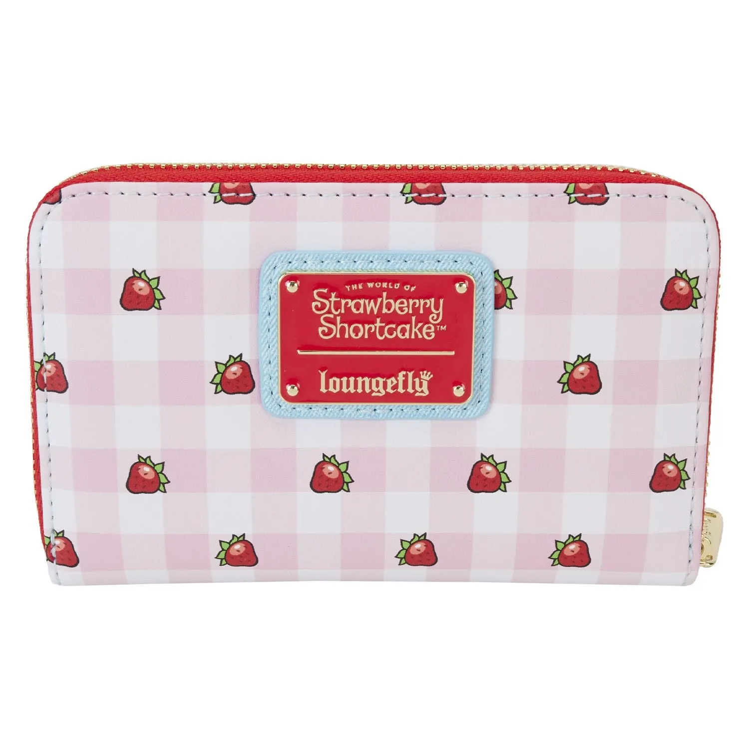 Loungefly Strawberry Shortcake Denim Plaid Zip-Around Wallet