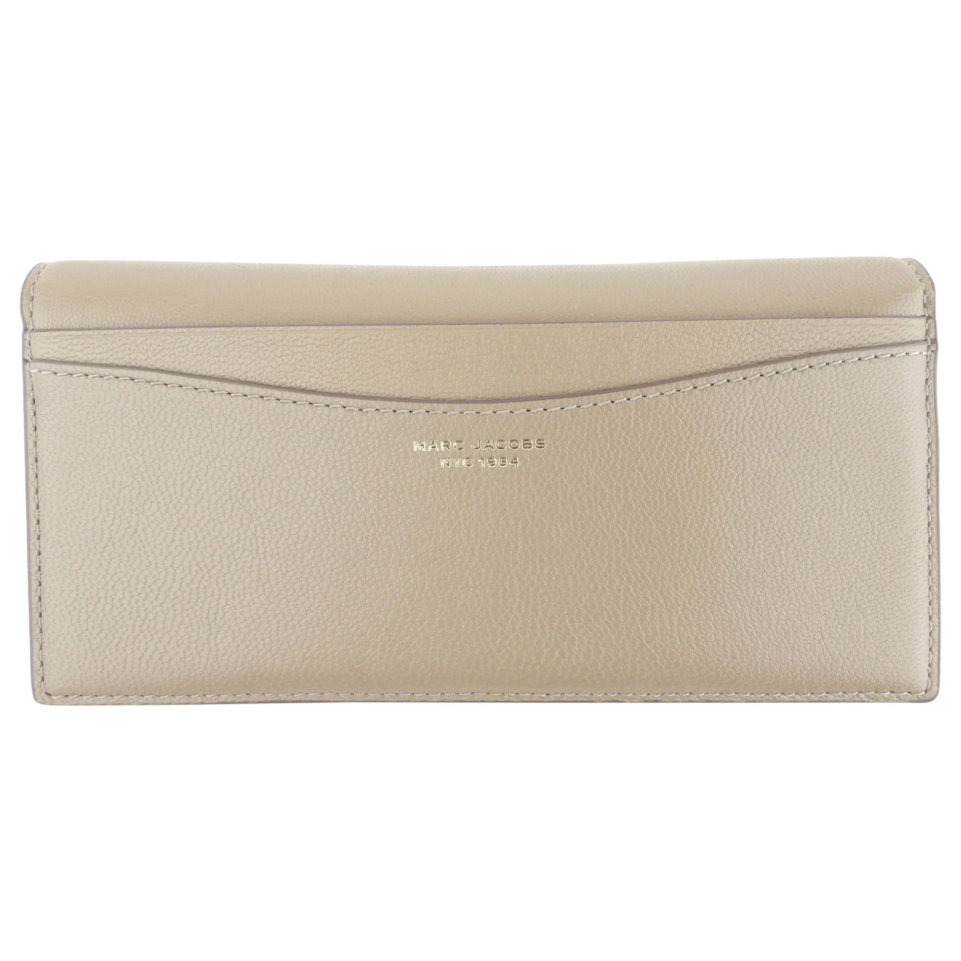 Marc Jacobs Beige Leather The Slim 84 Bifold Long Wallet