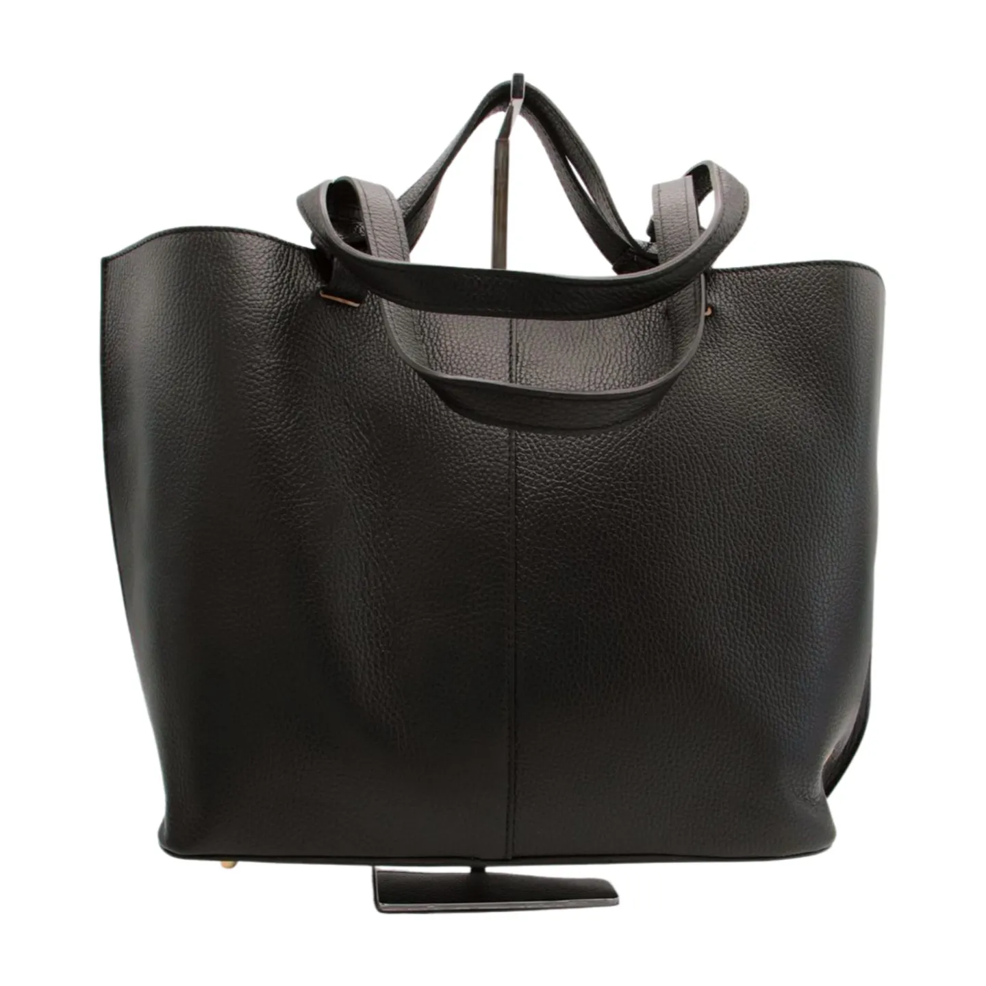 MARCO MOREO Black Leather Tote Handbag