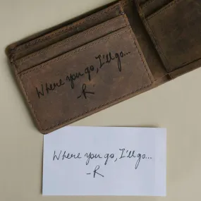 Men's Brown Leather Wallet Personalised- KALGHI