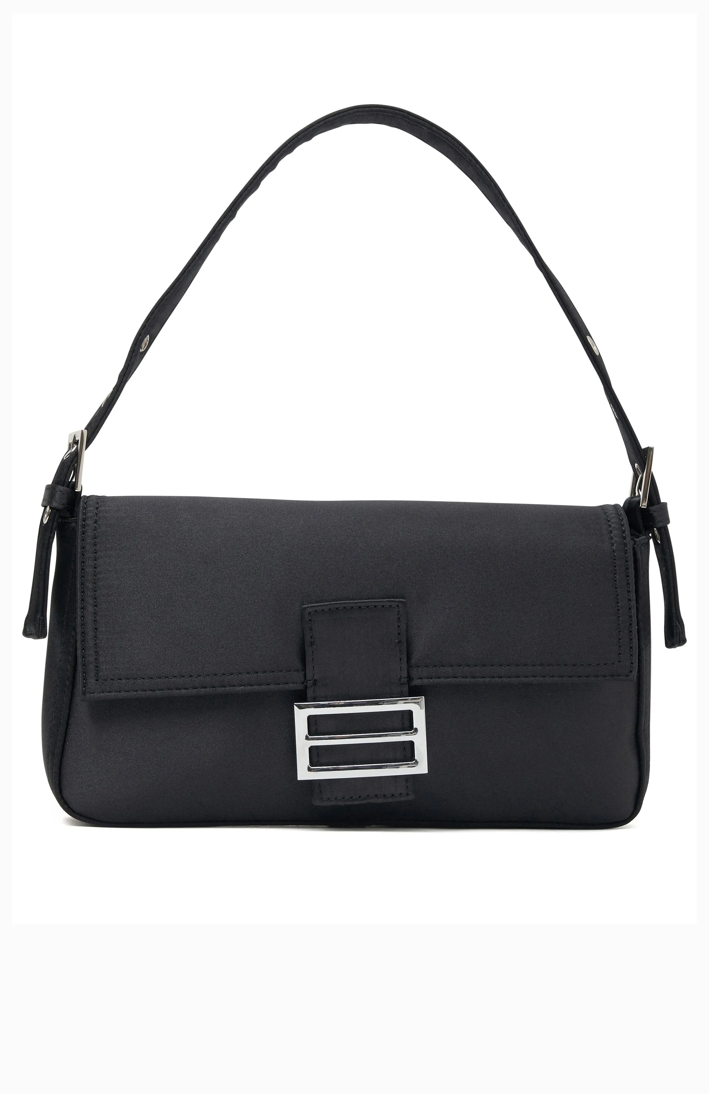 Monty Shoulder Bag Black Satin