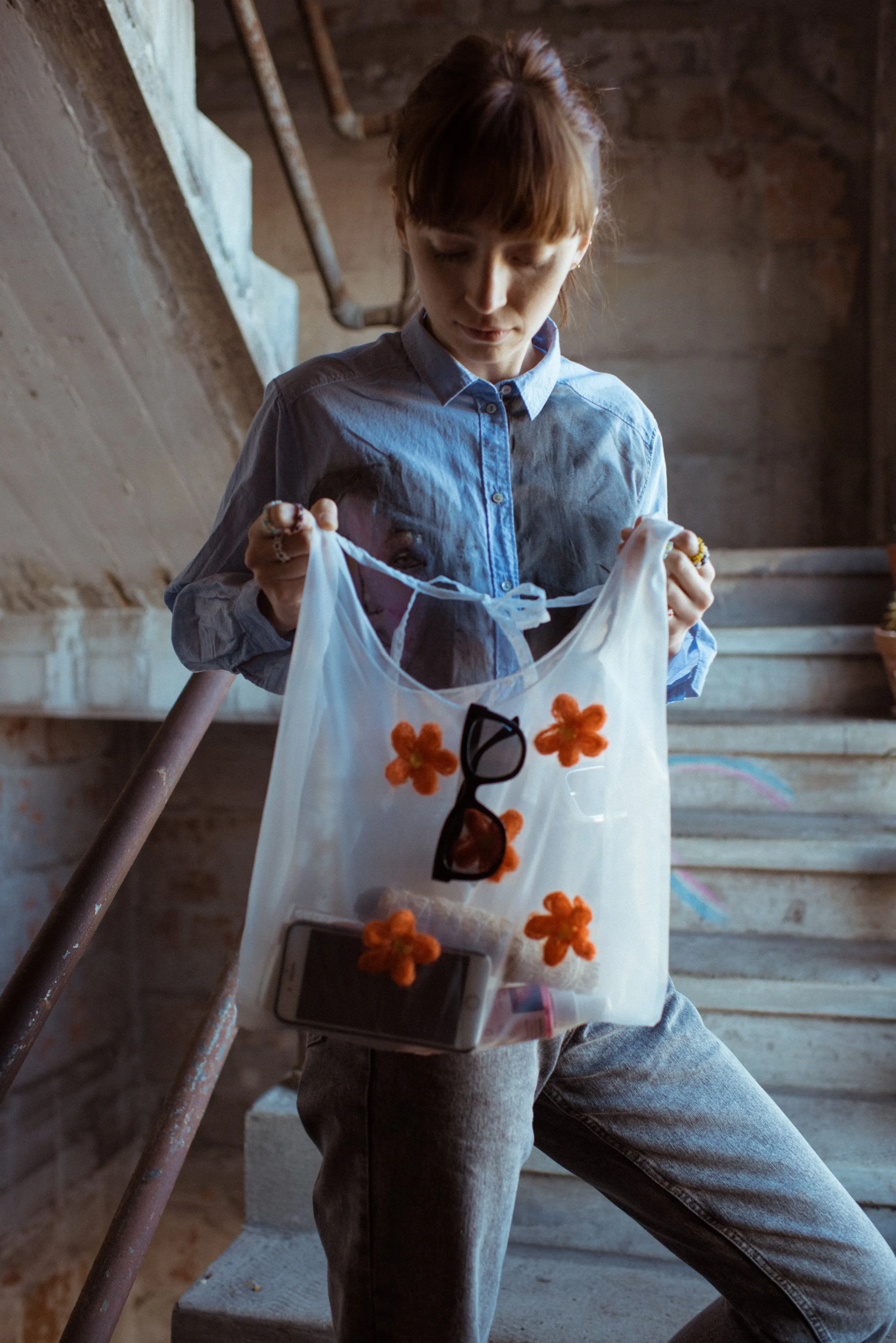 Organza Flower Tote