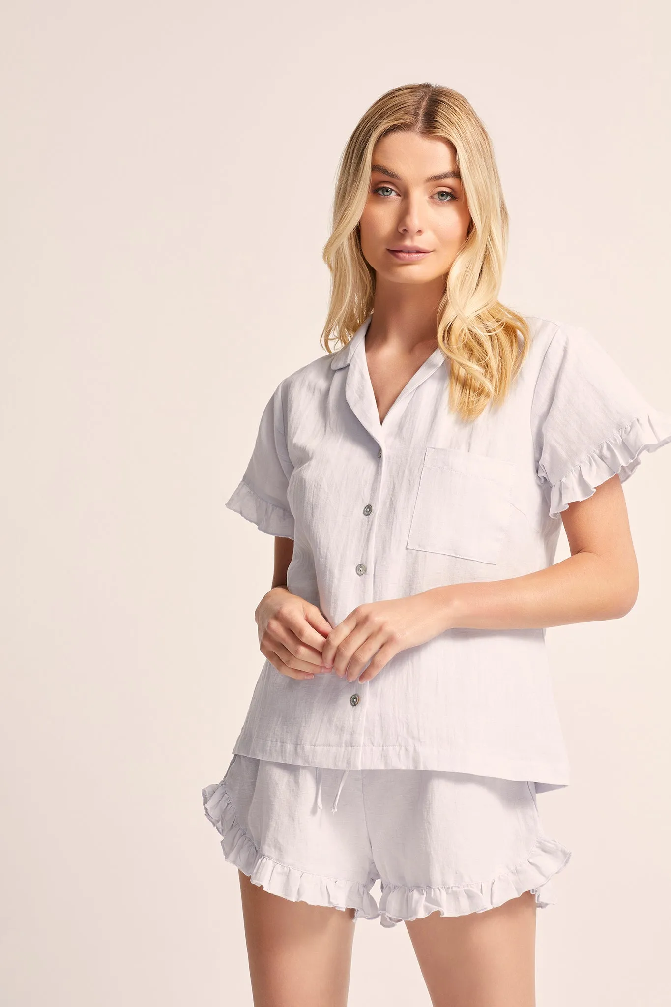 Rebecca Pyjama Set - Eggshell Blue