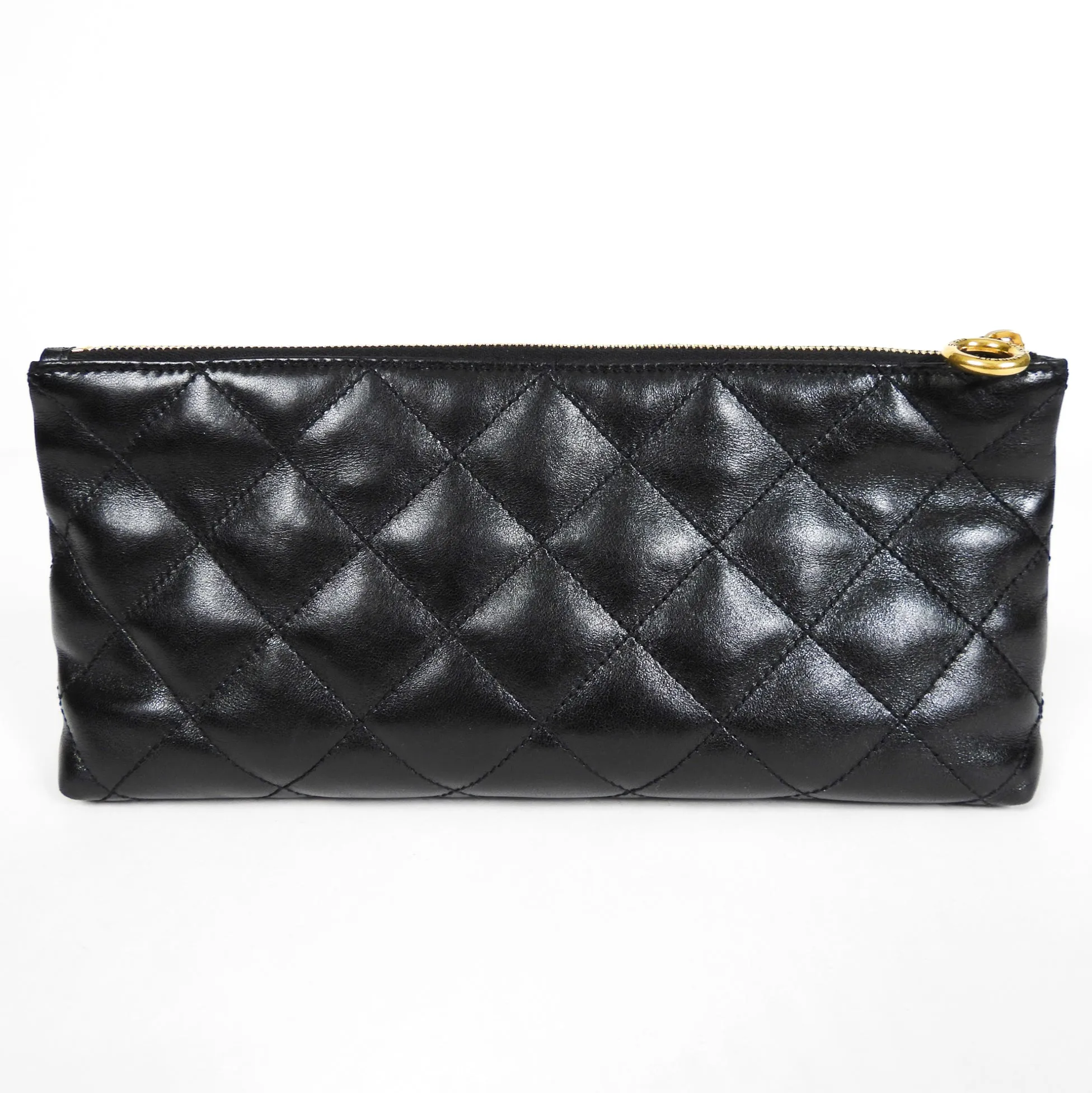 Saint Laurent Black Quilted Lambskin Maxi Shopping Icare Tote Bag