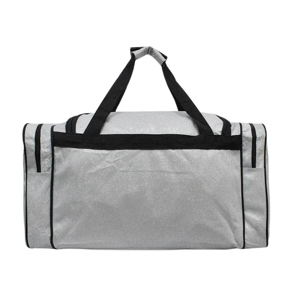 Silver Glitter NGIL Canvas 20 Duffle Bag